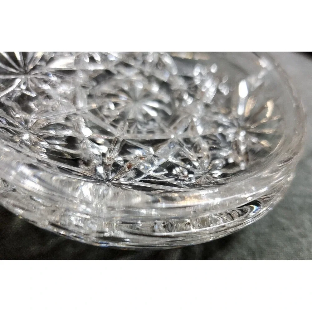 2 Anchor Hocking Coasters Early American Clear Glass Star Of David‎ Vtg 3.75